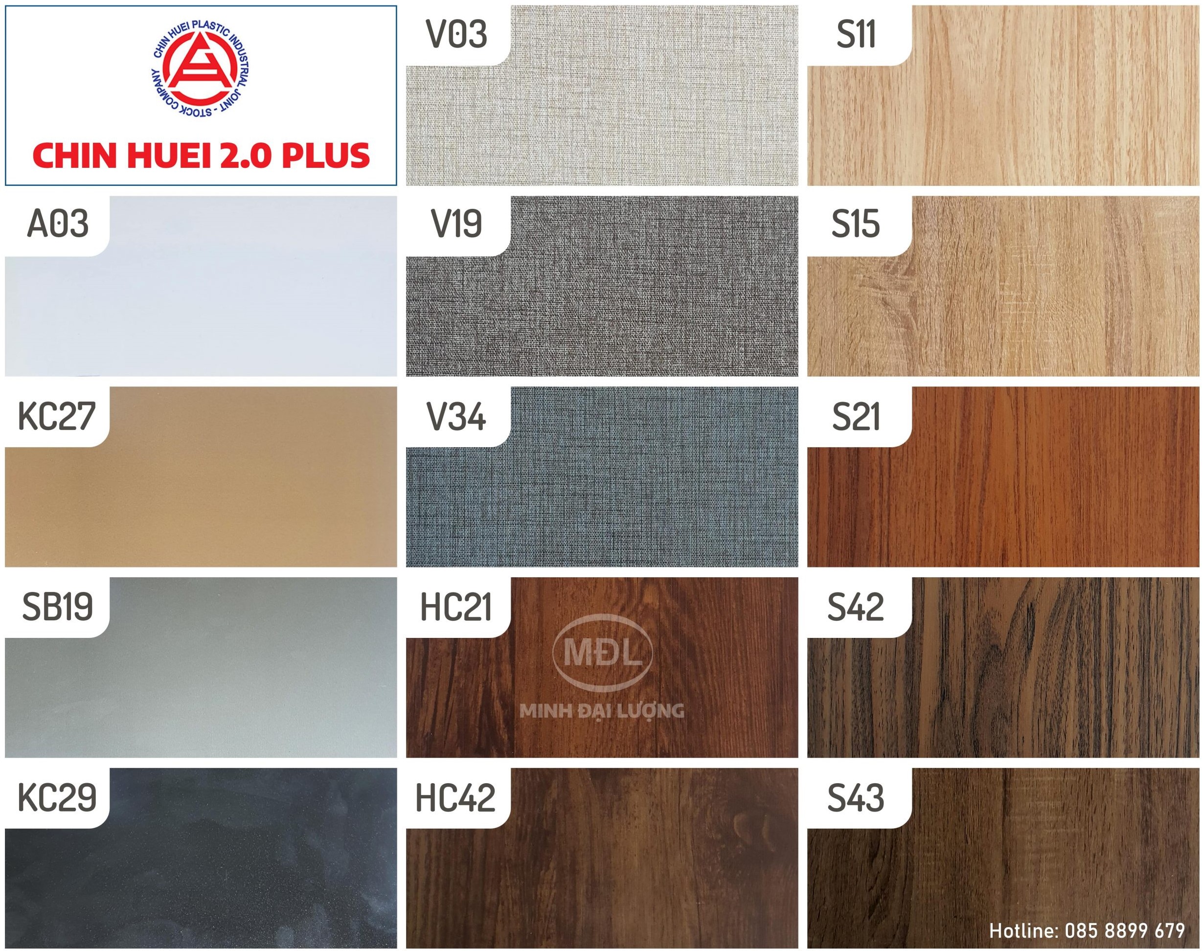 Bảng màu nhựa Chinhuei Plus