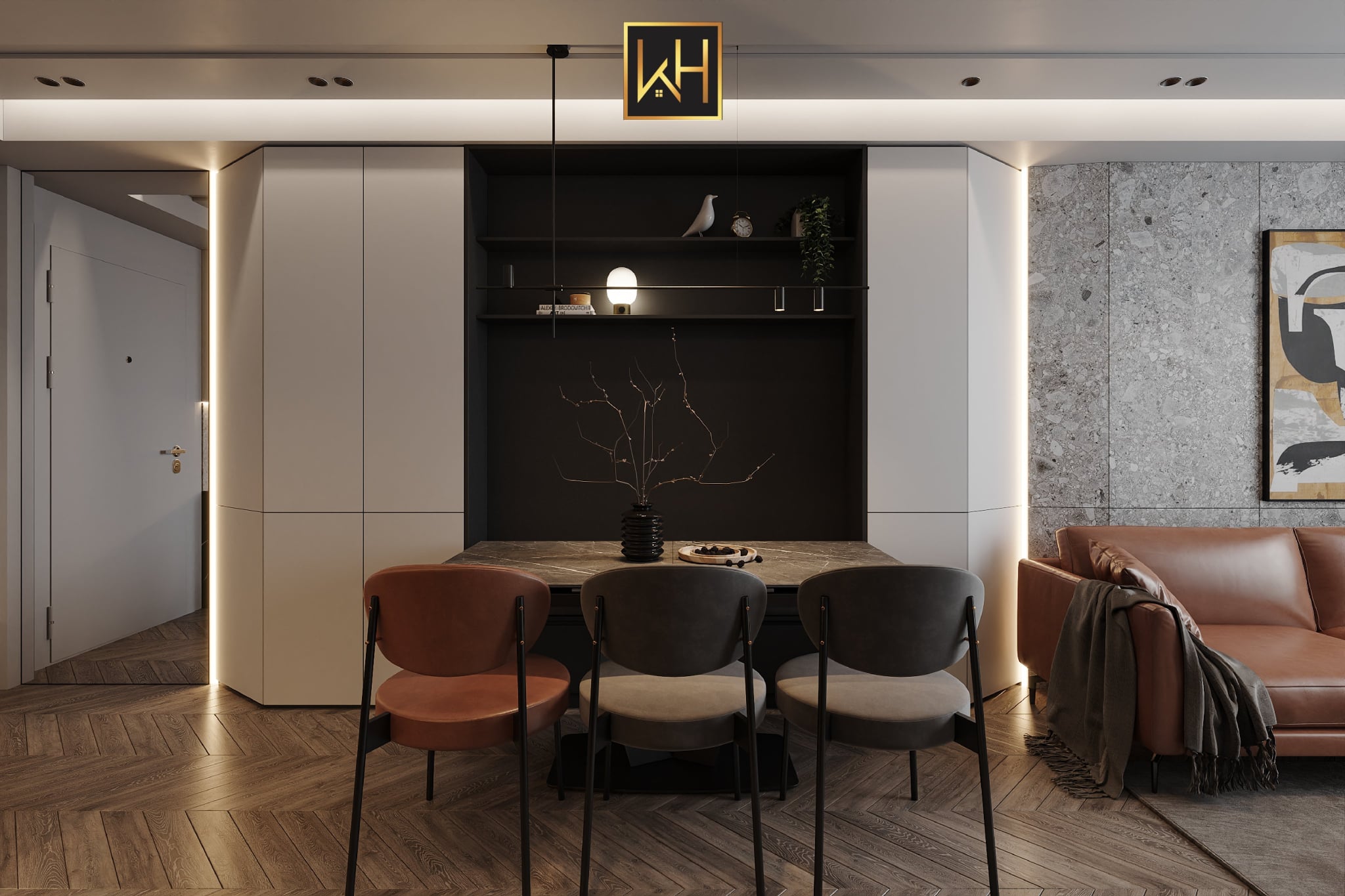 Nội thất căn hộ chung cư kết hợp giữa hiện đại và cổ điển, tối ưu không gian sống