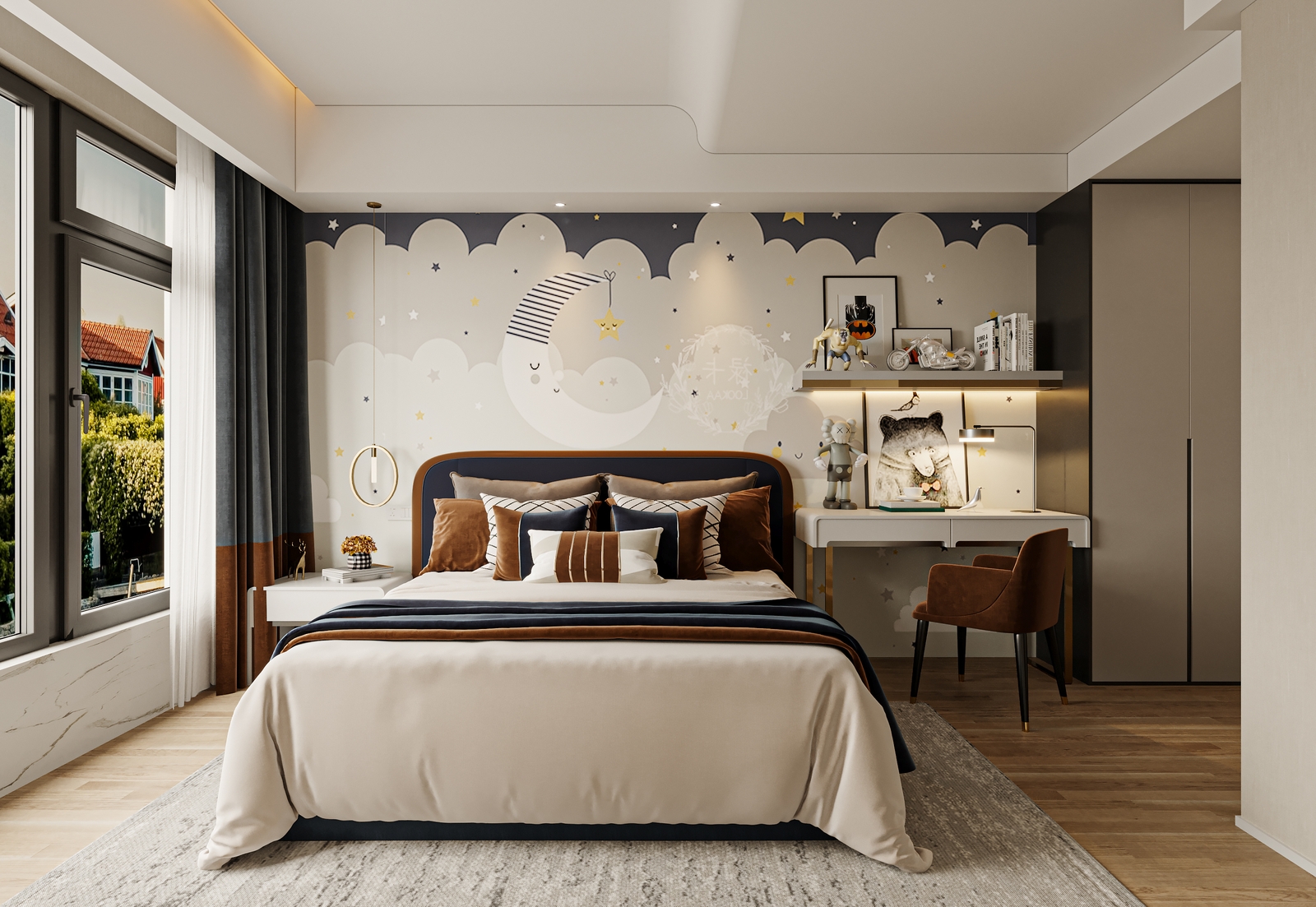 Thiết kế nội thất chung cư 2 phòng ngủ theo phong cách Minimalism (Tối giản) sử dụng đồ nội thất tối giản, có những tông màu dịu nhẹ đem lại cảm giác bình yên.